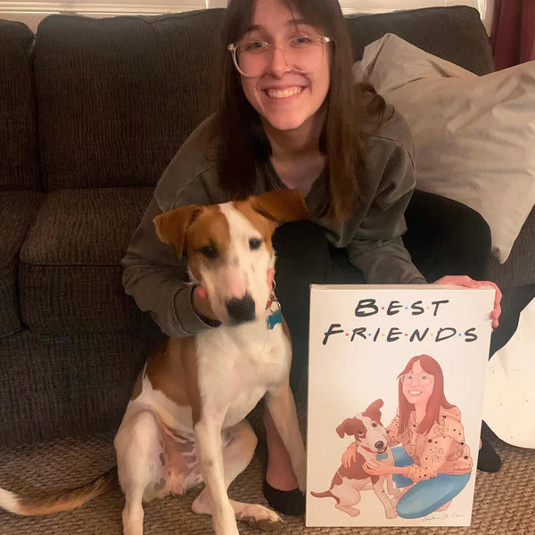 Custom Cartoon Art Wrapped Pet Canvas (7298716860512)