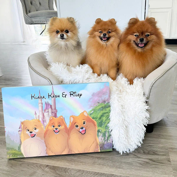 Custom Cartoon Art Wrapped Pet Canvas (7298716860512)