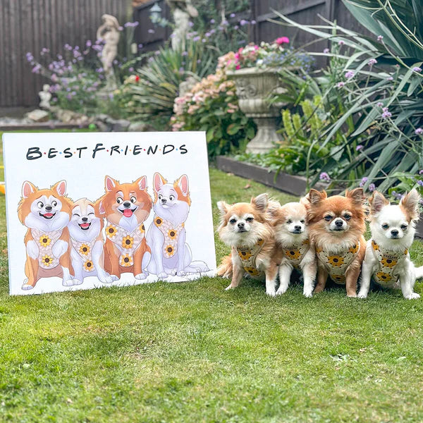 Custom Cartoon Art Wrapped Pet Canvas (7298716860512)