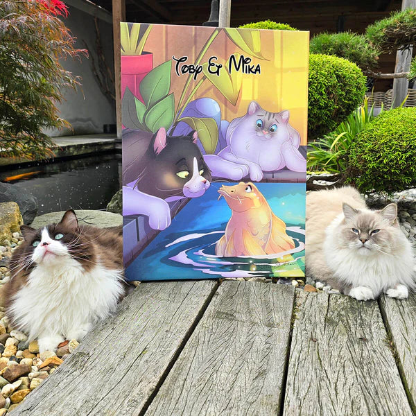 Custom Cartoon Art Wrapped Pet Canvas (7298716860512)