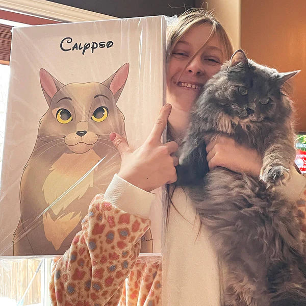 Custom Cartoon Art Wrapped Pet Canvas (7298716860512)