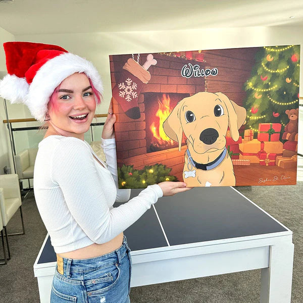 Custom Cartoon Art Wrapped Pet Canvas (7298716860512)