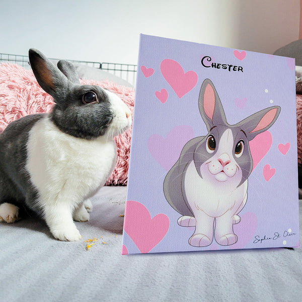 Custom Cartoon Art Wrapped Pet Canvas (7298716860512)