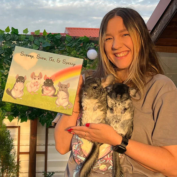 Custom Cartoon Art Wrapped Pet Canvas (7298716860512)