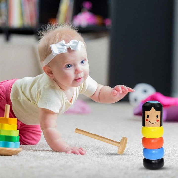 LITTLE WOODEN MAN WHO YOU CAN'T BEAT INTERESTING MAGIC TOY（Not much stock, hurry up!!) (4354884206688)