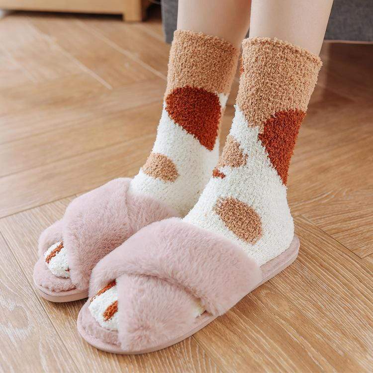 (Black Friday Hot Sale) - Winter Cat Claws Warm Socks (4430457700448)