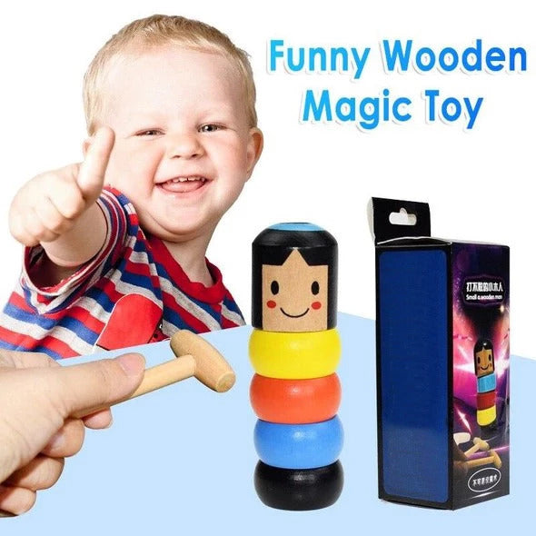 LITTLE WOODEN MAN WHO YOU CAN'T BEAT INTERESTING MAGIC TOY（Not much stock, hurry up!!) (4354884206688)