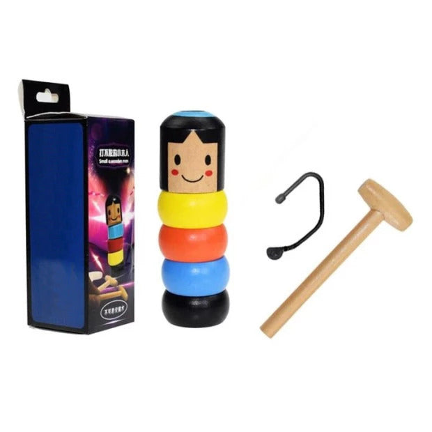 LITTLE WOODEN MAN WHO YOU CAN'T BEAT INTERESTING MAGIC TOY（Not much stock, hurry up!!) (4354884206688)