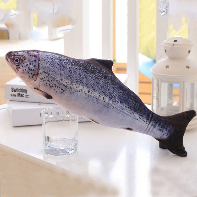 1PC Creative Pet Cat Kitten Chewing Cat Toys Catnip Stuffed Fish Interactive Kitten Product 20cm 30cm 40cm four sizes (4430108098656)