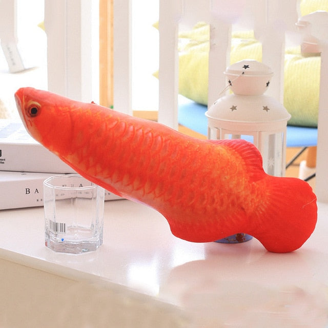 1PC Creative Pet Cat Kitten Chewing Cat Toys Catnip Stuffed Fish Interactive Kitten Product 20cm 30cm 40cm four sizes (4430108098656)