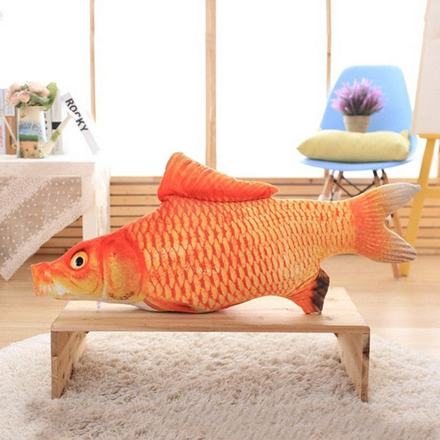 1PC Creative Pet Cat Kitten Chewing Cat Toys Catnip Stuffed Fish Interactive Kitten Product 20cm 30cm 40cm four sizes (4430108098656)